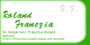 roland franczia business card